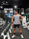 رکابی طوسی نقره ای ورزشی مردانه RZ SPORT مدل تنفسی | مناسب بدنسازی و باشگاه | کد 1300789
