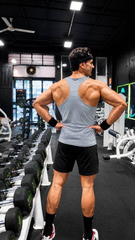 رکابی طوسی نقره ای ورزشی مردانه RZ SPORT مدل تنفسی | مناسب بدنسازی و باشگاه | کد 1300789